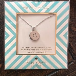 Kate Spade H pendant necklace